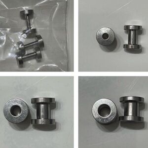 Silver tunnel stretched earrings